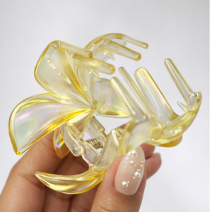 Piraña de Cabello Flor Acrílica Brillante