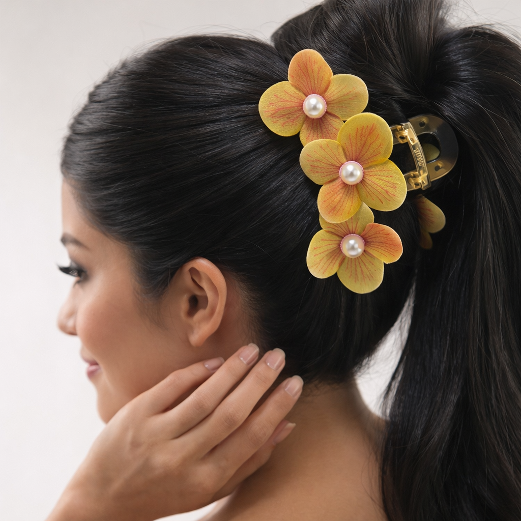 Piraña Floral Con Perla Central - Image 10