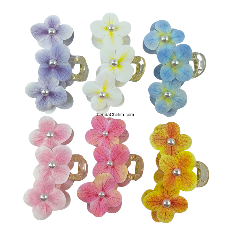 Piraña Floral Con Perla Central - Image 9