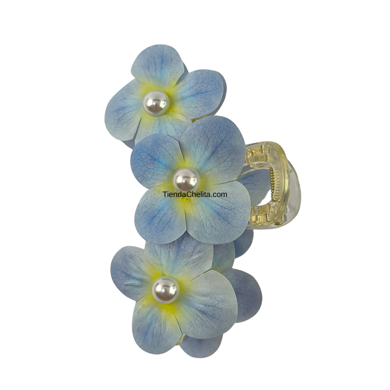 Piraña Floral Con Perla Central - Image 5