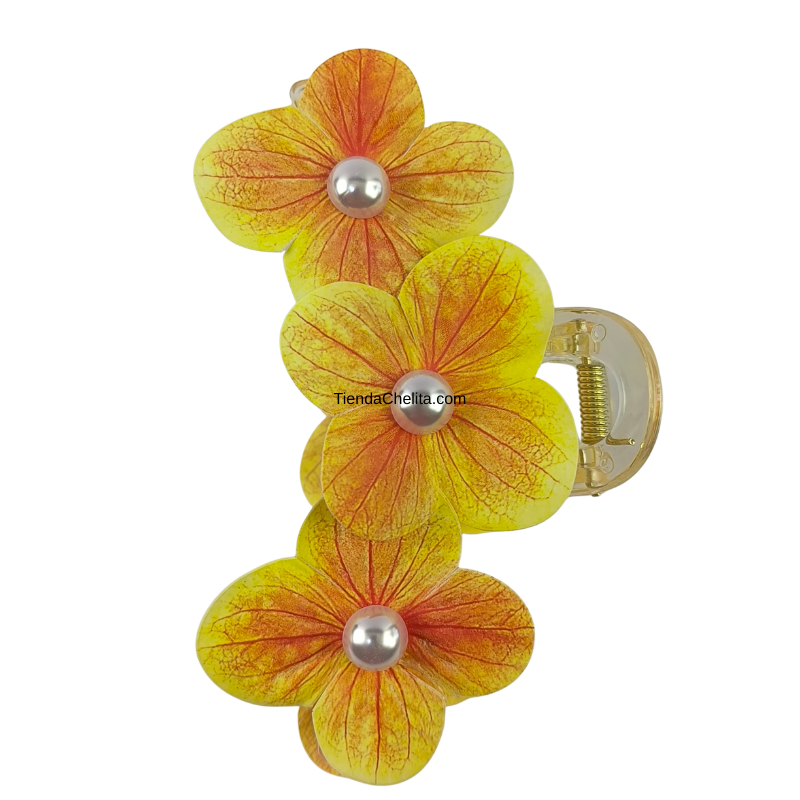 Piraña Floral Con Perla Central - Image 4