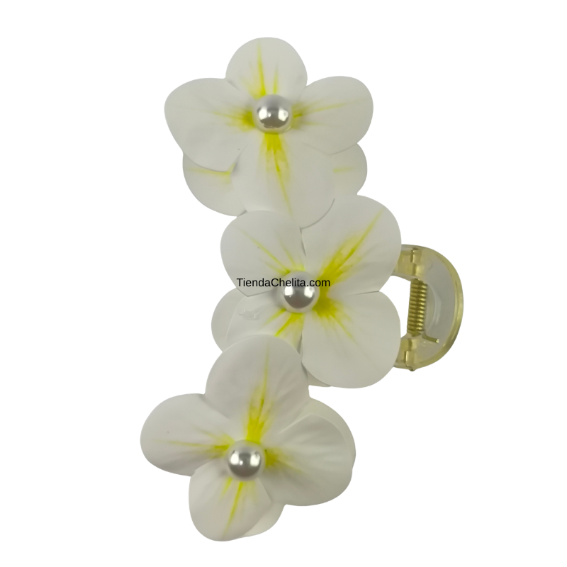 Piraña Floral Con Perla Central - Image 2