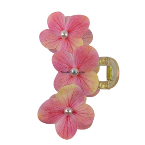 Piraña Floral Con Perla Central