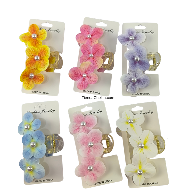 Piraña Floral Con Perla Central - Image 8