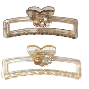 Piraña Rectangular Transparente con Decoración