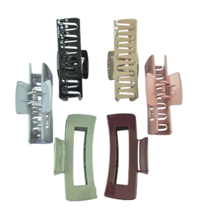 Piraña Rectangular Minimalista para Cabello | Pinza Grande Colores Neutros