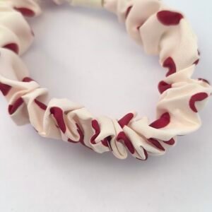 Coleteros Scrunchie de Tela Estampada Rojo | Ligas Cabello Mujer
