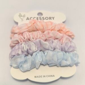 Set de Coleteros Scrunchie Colores Pastel | Ligas para Cabello Mujer