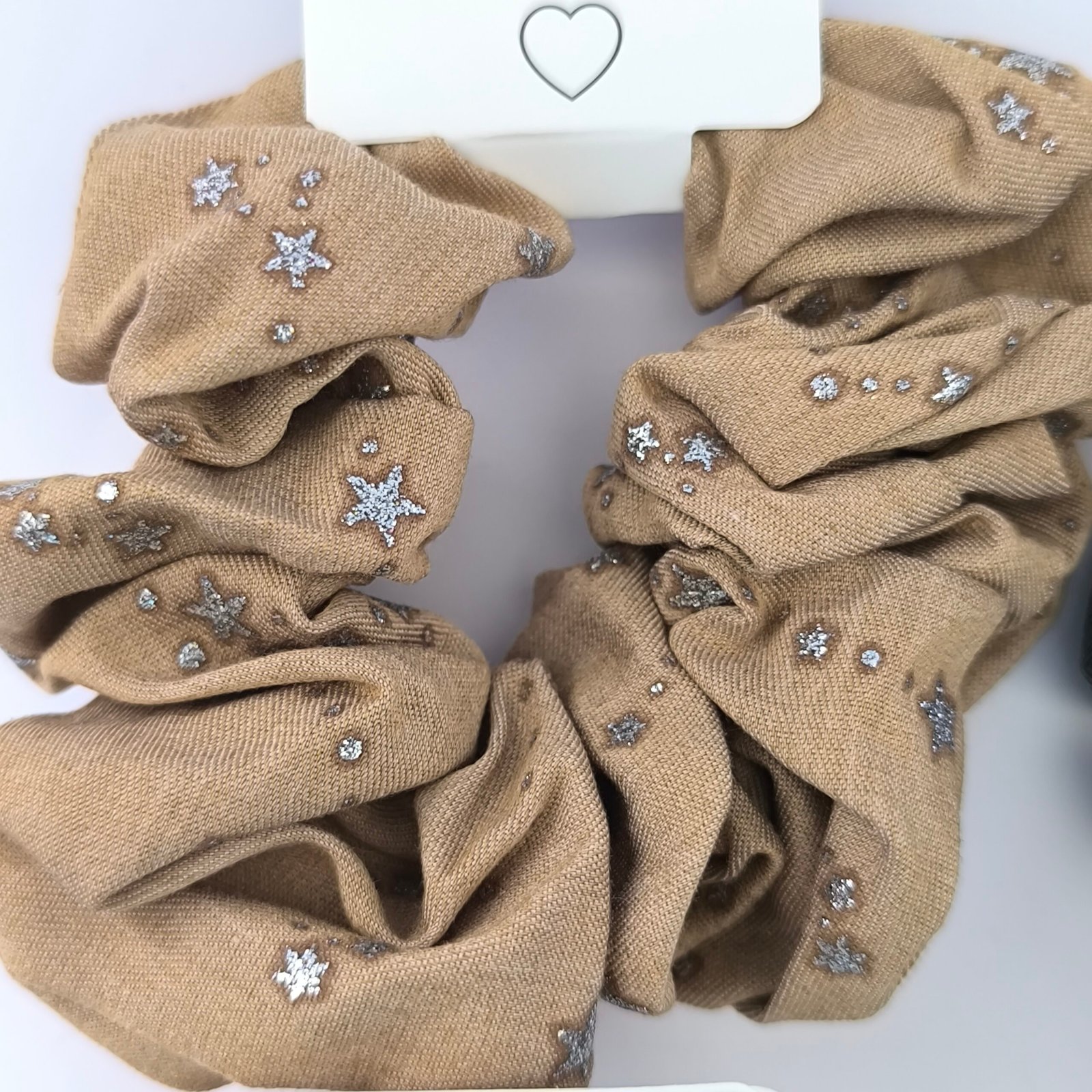 Set de 12 Coleteros Scrunchie con Estrellas Brillantes para Cabello - Image 6