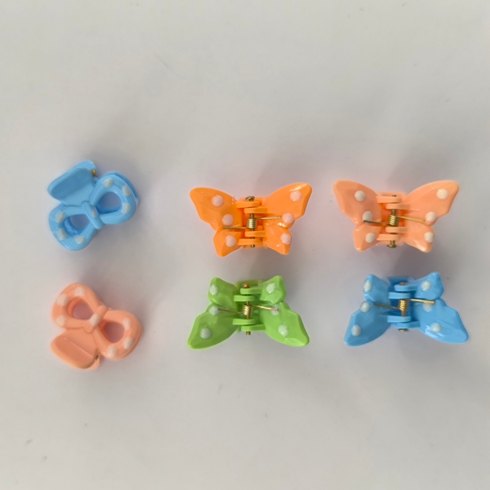 Set de Pirañas Mariposa y Moño para Niñas | Pinzas de Cabello Infantiles Colores Pastel - Image 3