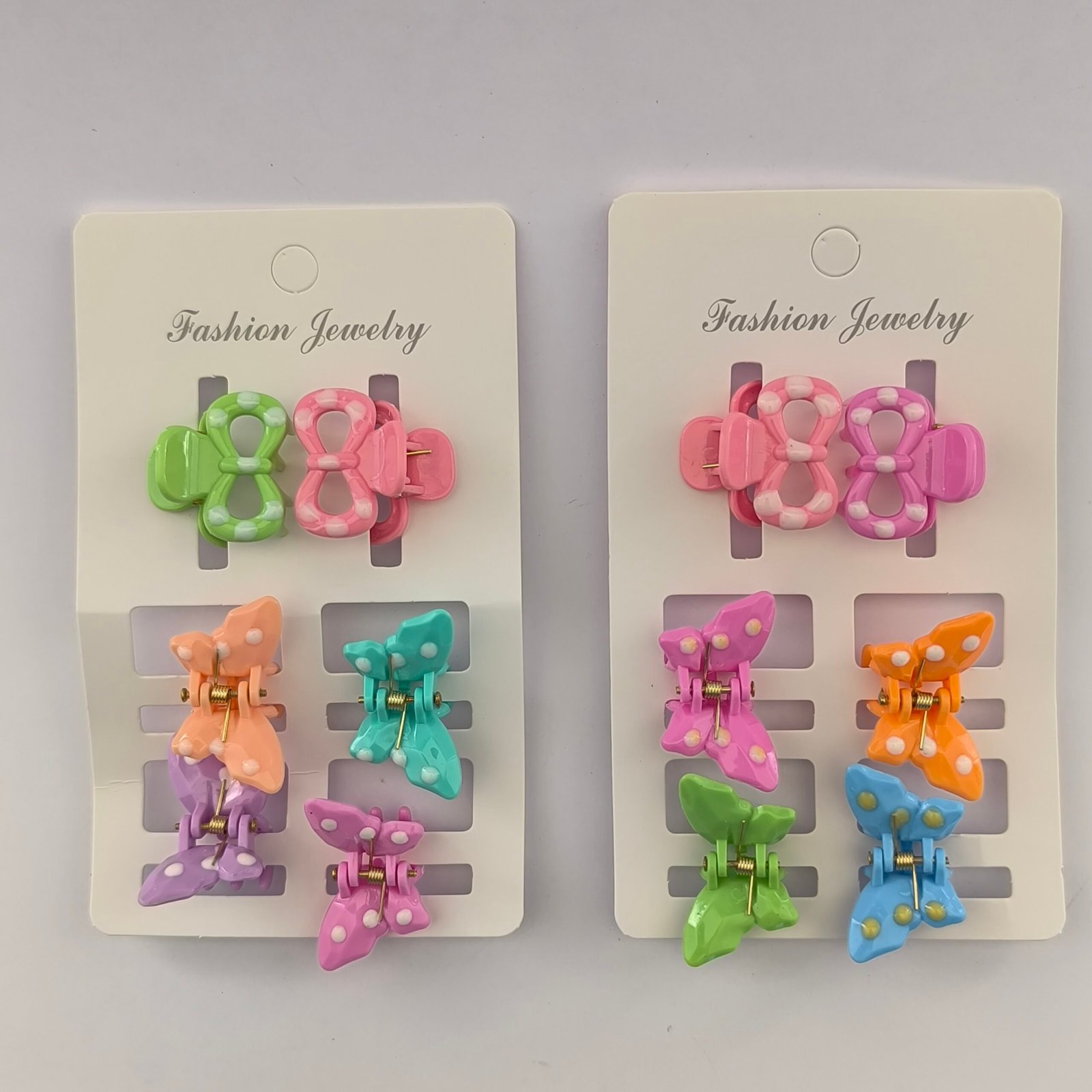 Set de Pirañas Mariposa y Moño para Niñas | Pinzas de Cabello Infantiles Colores Pastel - Image 12