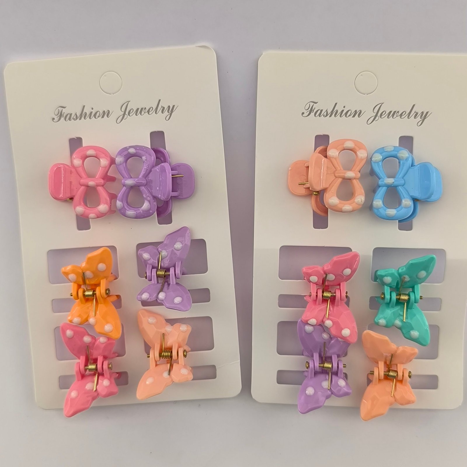 Set de Pirañas Mariposa y Moño para Niñas | Pinzas de Cabello Infantiles Colores Pastel - Image 13