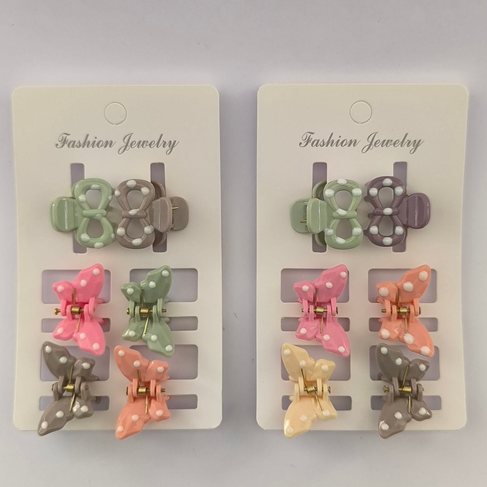 Set de Pirañas Mariposa y Moño para Niñas | Pinzas de Cabello Infantiles Colores Pastel - Image 14