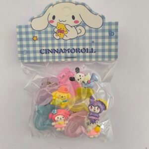 Set de 5 Pirañitas Infantiles con Personajes Kawaii – Pinzas para Cabello Niñas