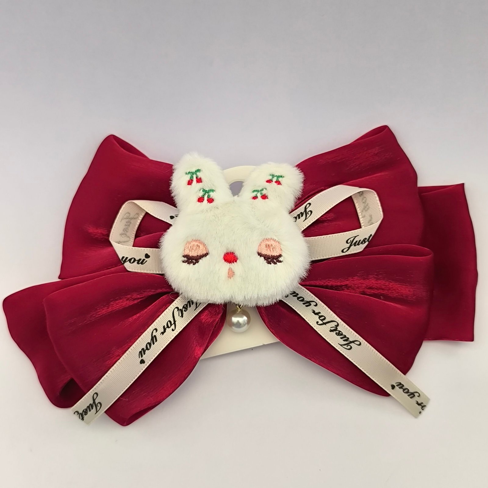 Lazo Infantil Grande con Conejito de Peluche y Perla | Traba Metálica - Image 6