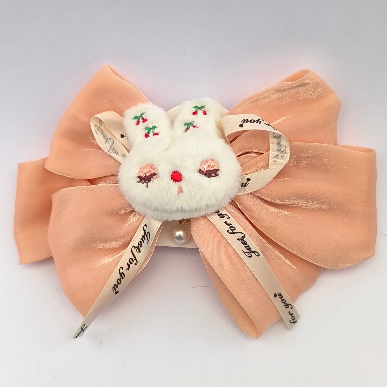 Lazo Infantil Grande con Conejito de Peluche y Perla | Traba Metálica - Image 7