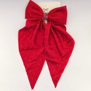 Set de 12 Moños Grandes para Cabello con Pedrería | Traba Metálica Estilo Corbata