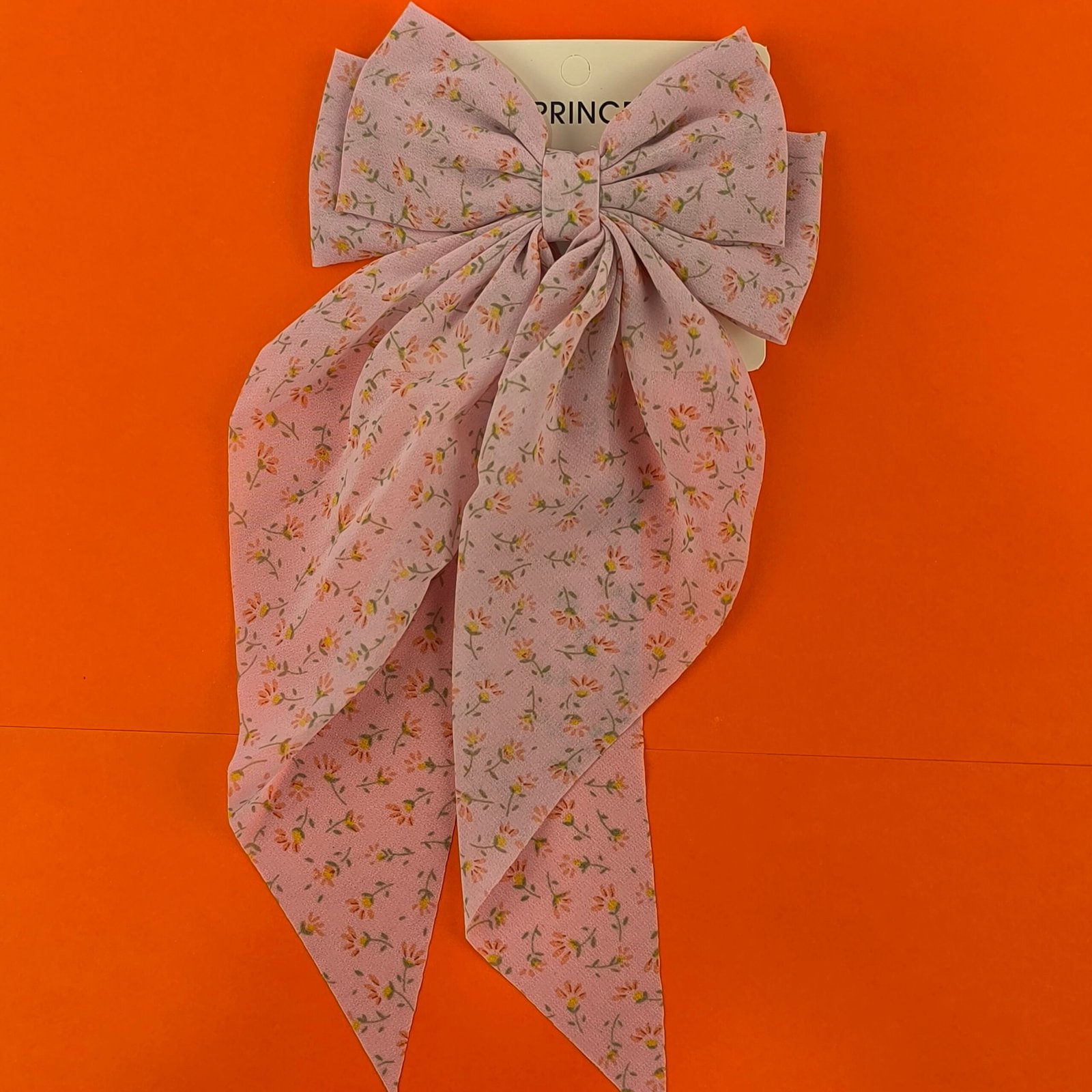 Set 12 Moños Florales para Cabello con Clip Metálico Tipo Barrette | Lazo Largo Elegante - Image 4