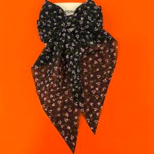 Set 12 Moños Florales para Cabello con Clip Metálico Tipo Barrette | Lazo Largo Elegante