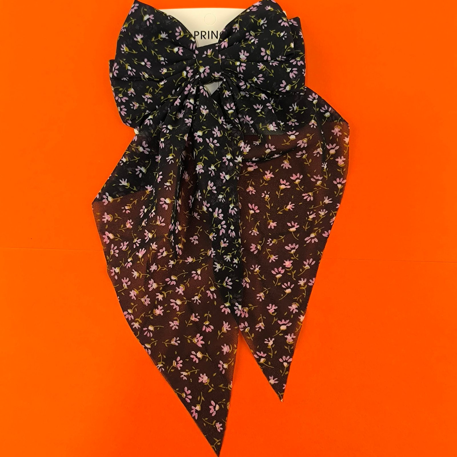 Set 12 Moños Florales para Cabello con Clip Metálico Tipo Barrette | Lazo Largo Elegante