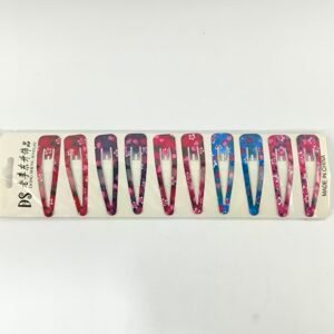 Trabas Metálicas para Cabello Colores Floreados Pack 10 Unidades