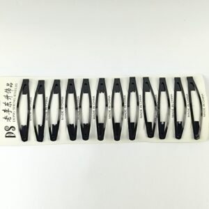 Trabas Metálicas Negras para Cabello Set de 12 Unidades