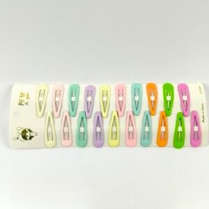 Trabas Snap Metálicas Engomadas Colores Surtidos | Pinzas Cabello Mujer y Niñas 20 Unidades
