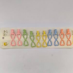 Set de 10 Pinzas Metálicas para Cabello con Flores – Broches Tipo Moño Colores Pastel