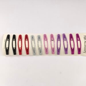 Trabas Metálicas con Purpurina Multicolor para Cabello – Set 12 Pinzas Brillantes Mujer