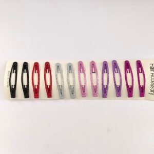 Trabas Metálicas con Purpurina Multicolor para Cabello – Set 12 Pinzas Brillantes Mujer