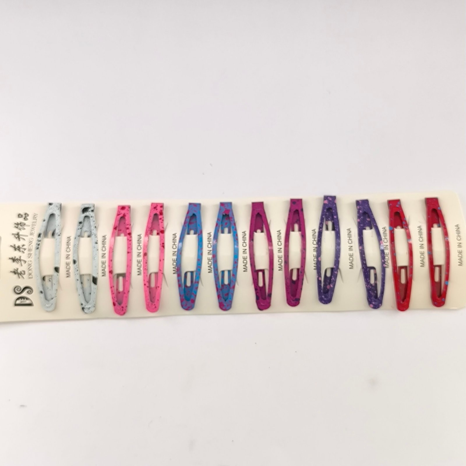 Traba Metálica para Cabello con Diseño Moteado | Pinza Cabello Mujer Set 12 Unidades - Image 4