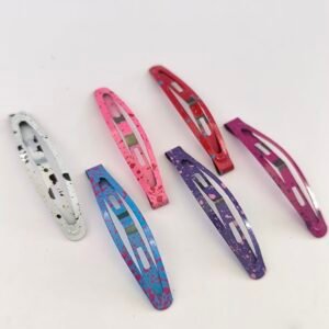 Traba Metálica para Cabello con Diseño Moteado | Pinza Cabello Mujer Set 12 Unidades