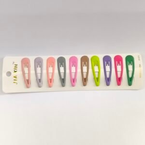 Set de 10 Trabas Engomadas para Cabello Colores Pastel y Neón – Broches Snap Antideslizantes