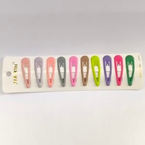 Set de 10 Trabas Engomadas para Cabello Colores Pastel y Neón – Broches Snap Antideslizantes