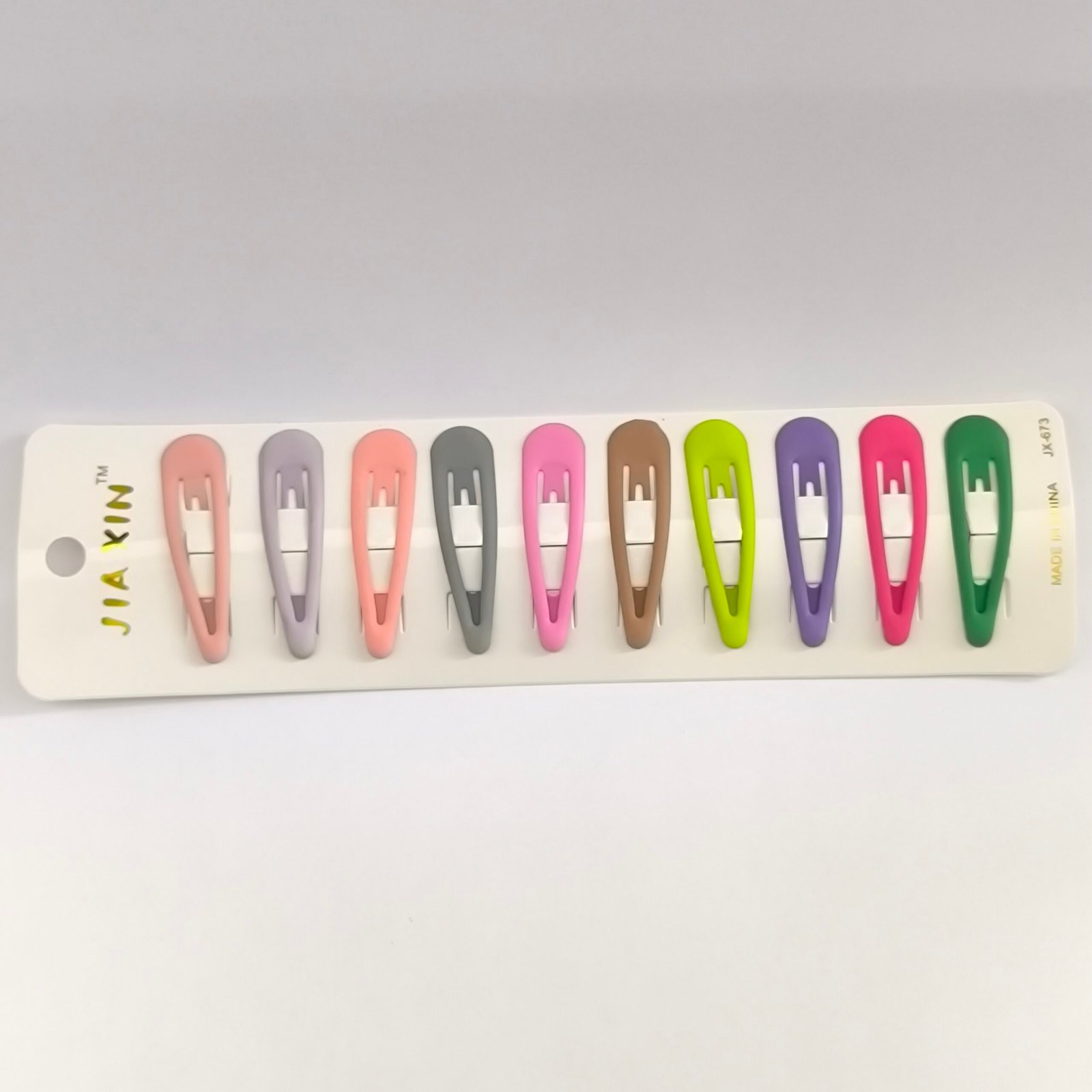 Set de 10 Trabas Engomadas para Cabello Colores Pastel y Neón – Broches Snap Antideslizantes