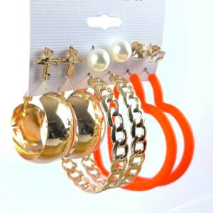 Set de Aretes Elegantes Surtidos para Mujer | Pendientes de Moda en Metal y Acrílico