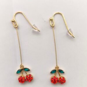 Set de Aretes Colgantes Mujer 12 Unidades | Diseños Cereza y Perla
