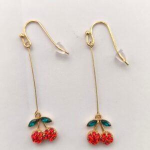 Set de Aretes Colgantes Mujer 12 Unidades | Diseños Cereza y Perla