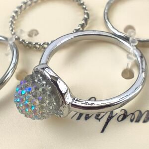 Set de Anillos Mujer 12 Unidades | Diseños Ajustables con Piedras