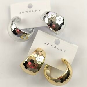 Aretes Acrílicos Mujer 12 Unidades | Diseño Elegante Dorado y Plateado