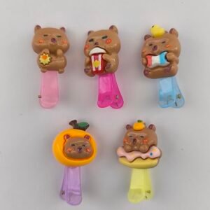 Pinzas Infantiles Osito Kawaii Set 5 Piezas | Pinzas Cabello Niñas