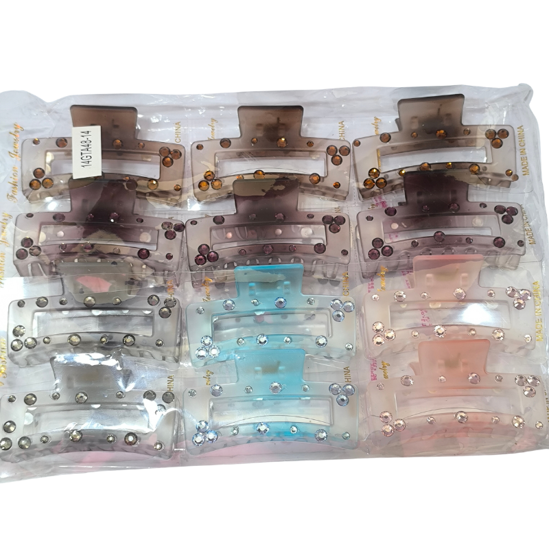 Pirañas Rectangulares con Brillantes – Estilo Moderno y Elegante para Todo Tipo de Cabello - Image 2