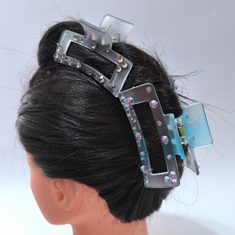 Pirañas Rectangulares con Brillantes – Estilo Moderno y Elegante para Todo Tipo de Cabello - Image 14