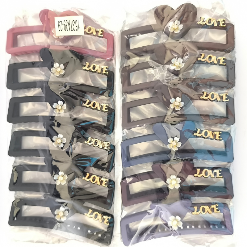 Piranas rectangulares grandes Love corazon mate en 6 colores disponibles Bolivia