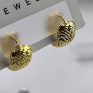 Aretes Aro Texturizados Tipo Acordeón en Acero Inoxidable | Diseño Elegante Dorado y Plateado Pack 12 Pares