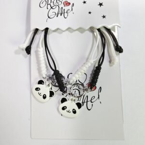 Pulseras Ajustables Blanco y Negro con Dijes Surtidos | Pack por Mayor para Mujer y Jóvenes